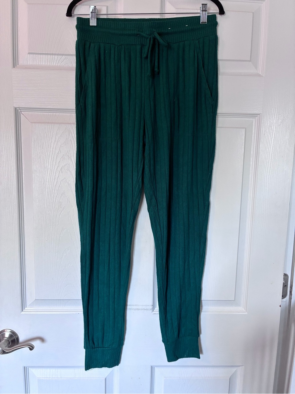 stars above Teal Ribbed Drawstring Lounge Pants